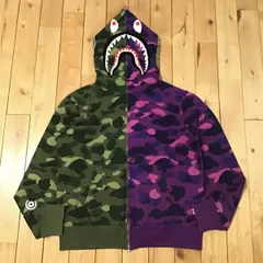 BAPE 迷彩柄 トレーナー 紫　Mサイズ A BATHING APE アベイシングエイプ Fire Camo Zip Up Hoodie