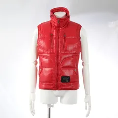 DIESEL ディーゼル バイカー ダウンベスト ブレイブマン レッド S ダウン ジャケット 上着 アパレル 紳士 洋服 メンズ MMM J1-9【中古】のサムネイル