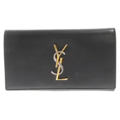 SAINT LAURENT PARIS (サンローランパリ) YSLロゴ レザー 長財布 ブラック CFP372266 ブラックのサムネイル