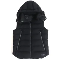極美品▼20AW TATRAS タトラス SOVER ソヴェル MTAT20A4373-D ロゴワッペン・フード付き WZIP ダウンベスト 黒 02 メンズ 正規品 ハンガー　p16-st30328-712のサムネイル