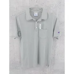 ◇ Champion チャンピオン 長袖 ポロシャツ M グレー #  【1002797330482】