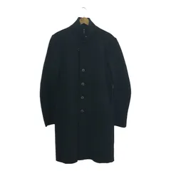 【美品】  KAZUYUKI KUMAGAI ATTACHMENT / カズユキクマガイアタッチメント | カシミヤ混ストレッチメルトン ロングコート | 2 | ブラック | メンズ