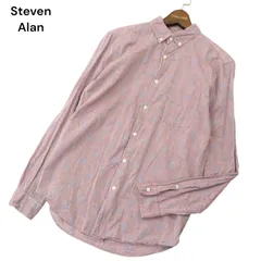 USA製★ Steven Alan スティーブンアラン 通年 総柄★ 長袖 ボタンダウン シャツ Sz.S　メンズ アローズ取り扱い