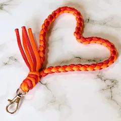 スマホストラップ カメラストラップ  ハンドストラップ パラコード ギフト オレンジ 赤 アカ レッド