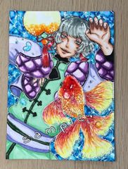 【原画】手描きイラスト　金魚　夏　チャイナ　オリジナル