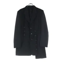 Yohji Yamamoto POUR HOMME (ヨウジヤマモト プールオム) 25SS WOOL GABARDINE SLEEVE BUTTON ASYMMETRY JACKET ウールギャバジンジャケット ブラック HP-J21-100-2のサムネイル
