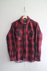 HYSTERIC GLAMOUR チェックシャツジャケット ヒステリックグラマー レッド オンブレ S