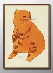 15417アンディ ウォーホル 猫　ネコ　Sam アート  A3 サイズ ポスター アート おしゃれ 絵画 インテリア 北欧 イラスト マット紙 艶消し アートパネル 額 フレーム デザイン 壁掛け ギフト 新築祝い ディスプレイ