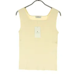 未使用 green label relaxing グリーンレーベルリラクシング ノースリーブ リブ コットン ニット F オフホワイト ユナイテッドアローズ レディース 古着