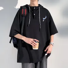 パーカー メンズ 半袖 おしゃれ 夏パーカー  半袖パーカー 無地 フード付き カジュアル 夏 涼しい 通気性 プルオーバー ファッション qcwjc14