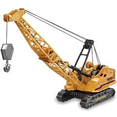 クレーン車 車 おもちゃ はたらくくるま 働く車 エンジンクレーン 建設車両 車両プレイ 作業車セット 工事車 工事カー ミニカー 車 おもちゃ はたらく車 頑丈 コレクション 子供向け 誕生日 クリスマス プレゼント 贈り物 (建設車-クレーン) 0