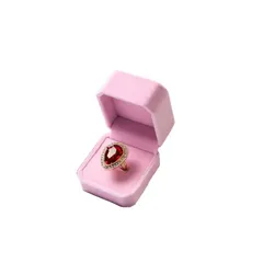 【在庫処分】サプライズ プロポーズ用 (ピンクリングボックス) TIANYING指輪ケースベルベット婚約リングボックスジュエリーギフトボックスリングイヤリングホルダー指輪収納用箱ポケットサイズ