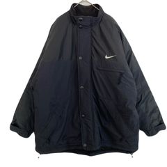 【XLサイズ】古着　NIKE　中綿ナイロンジャケット　90s　銀タグ　白タグ　刺繡ロゴ　モンスターパーカー