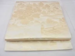 平和屋着物◎六通柄袋帯　御室の塔　金糸　逸品　BAAF4247xa