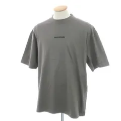 24h発送 BALENCIAGA バレンシアガ ロゴ 刺繍 Tシャツ Dグレー BALENCIAGA(バレンシアガ) ロゴ刺繍Tシャツ612966 612966 グレー