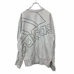 adidas ロゴスウェット トレーナー Mサイズ アディダス オフホワイト 古着卸 アメリカ仕入 t2406-3725