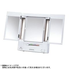 【説明動画あり】USA高級品/ Jerdon(ジェルドン) / JGL9W (ホワイト) 《ライト付拡大鏡》 【5倍率／等倍率】 卓上型三面鏡