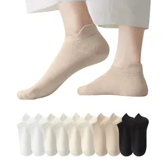 【人気商品】くるぶし【抗菌防臭・吸湿速乾・脱げ対策・10足セット】 くるぶしソックス 綿 通気 レディース かわいい 滑り止め 落下防止 靴下 蒸れない 薄手 踝ソックス [GreenGee] レディース 22-25cm 四季用