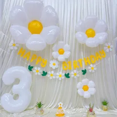 【数量限定】バルーンフラワー 飾り 飾り 誕生日 誕生日 誕生日 かざりつけ バルーン 飾り付け、バースデー 女の子 3歳
