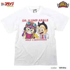 ドクタースランプ アラレちゃん Ｔシャツ 半袖 プリント メンズ レディース ユニセックス アニメ あられちゃん ガッちゃん オボッチャマン スッパマン ホワイト 白 キャラクター ペアルック OTAKU 誕生日プレゼント バースデー ギフト ペアルック レア
