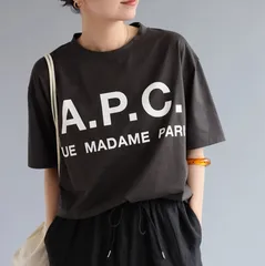 A.P.C. × EDIFICE  アーペーセー  オーバーサイズ ロゴプリント Tシャツ ブラウン 男女兼用