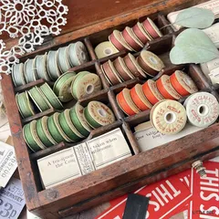 1980年代ヴィンテージ木箱蓋つき　アンティークUSA 木箱 ウッドボックス/アメリカン雑貨とレトロ雑貨のグッズファーム