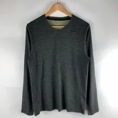 ナイキ ドライフィット グレー Vネック 長袖Tシャツ M 251025