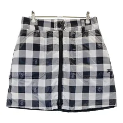 サイズ：L FILA GOLF フィラゴルフ ; リバーシブル 中綿スカート ボア ギンガムチェック柄 ブラック系 [240101523941] ゴルフウェア レディース ストスト