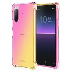 Xperia 10 IV ケース SO-52C SOG07 エクスペリア10 マーク4  グラデーション耐衝撃 ソフト ケース 【Color】 イエロー・ピンク