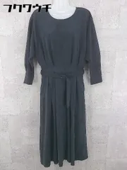 ◇ ◎ KBF+ アーバンリサーチ ベルト付 長袖 ロング ワンピース サイズONE ネイビー レディース 【中古】 【1002802285196】