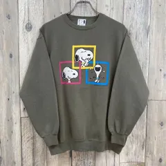 PEANUTS ピーナッツ スヌーピー 裏起毛 スウェット トレーナー L