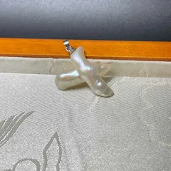 上級 EU製 ★淡水真珠・ペンダント★天然パール パワーストーン s925 アコヤ真珠 本真珠 28.6*28.8mm ZB2612