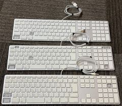 Apple 有線キーボード A1243（JIS配列）3個セット ※一部キー外れあり／中古品