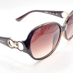 Salvatore Ferragamo サルバトーレ フェラガモ ガンチーニ サングラス ブラウン 茶色 ロゴ 金具のサムネイル