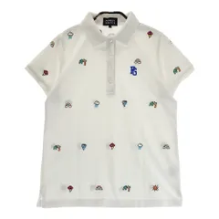 サイズ：1 PEARLY GATES パーリーゲイツ  半袖ポロシャツ 刺繍  ホワイト系 [240101529881] ゴルフウェア レディース ストスト