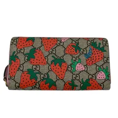 M6】希少✨GUCCI グッチ ミニ 財布 イチゴ 二つ折り財布