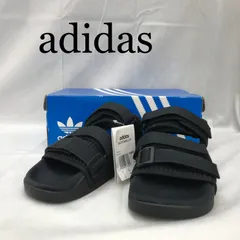 美品 adidas アディレッタ2.0 CG6623 ADILETTE US:7D:6UK:6J:24.5F:39 ブラック 24.5cm メンズ 靴