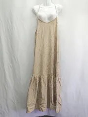 ◇ ⊂ Samansa Mos2 blue ロング丈 ワンピース サイズF ブラウン系 レディース E  【1411210014906】