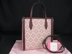 ■新品■未使用■ kate spade ケイトスペード PXR00304 PVC×レザー フラワー 花柄 2WAY トートバッグ ショルダー ピンク系 FM5751