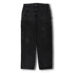 P276【42R】【ダブルニー】カーハート 防寒つなぎ 中綿入り 黒