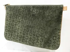 ヴィンテージ  CELINE｜セリーヌ   Cマカダム柄 スエードクラッチバッグ  セカンドバック ポーチ 鞄