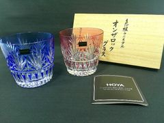 HOYA クリスタル ロックグラス 300ml オールドファッション 箱付 美品 s25g-338kx【中古】HOYA CRYSTAL ﾎﾔｸﾘｽﾀﾙ OLD FASHIONED GLASS