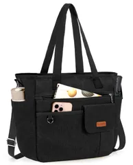 新品 [RAINSMORE] トートバッグ メンズ 大容量 手提げバッグ 撥水加工 A4 キャンバス ショルダーバッグ レディース ファスナー付き 軽量 男女兼用 通勤 通学