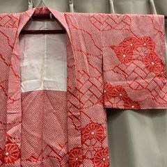 【特価】逸品 美品  正絹 総絞り 絞り 道行コート 羽織女性 婦人 レディース 着物 訪問着 和装 和装小物 和服 着物 BA100727