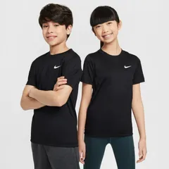ナイキ 半袖 Tシャツ キッズ 130-160cm 子供服 NIKE レジェンド ジュニア Dri-FIT TEE｜子ども用 黒T スポーツTシャツ 半袖シャツ 男の子 女の子 キッズウェア スポーティ 子供用Tシャツ nike スポーツ/FZ5198-010