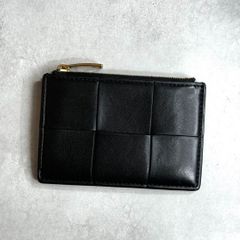 【美品】 BOTTEGA VENETA ボッテガヴェネタ / カセットコインカードホルダー フラグメントケース イントレチャート ブラック 651393