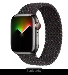 Apple Watch ブレイデッドソロループ 汎用品【Black Unity】