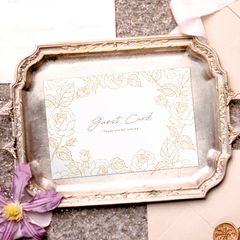 結婚式 ゲストカード50枚 芳名帳 ウェディング 001【名入れなし】