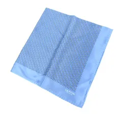 ランバン スカーフ 総柄 ブランド 小物 レディース ブルー LANVIN 【中古】