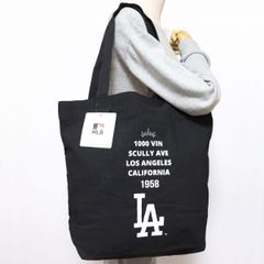 ●送料390円可能商品 ドジャース LA DODGERS MLB 新品 大谷翔平 山本由伸 キャンバス トートバッグ BAG 黒 [LASCV03BLK1N] 一 六★QWER★